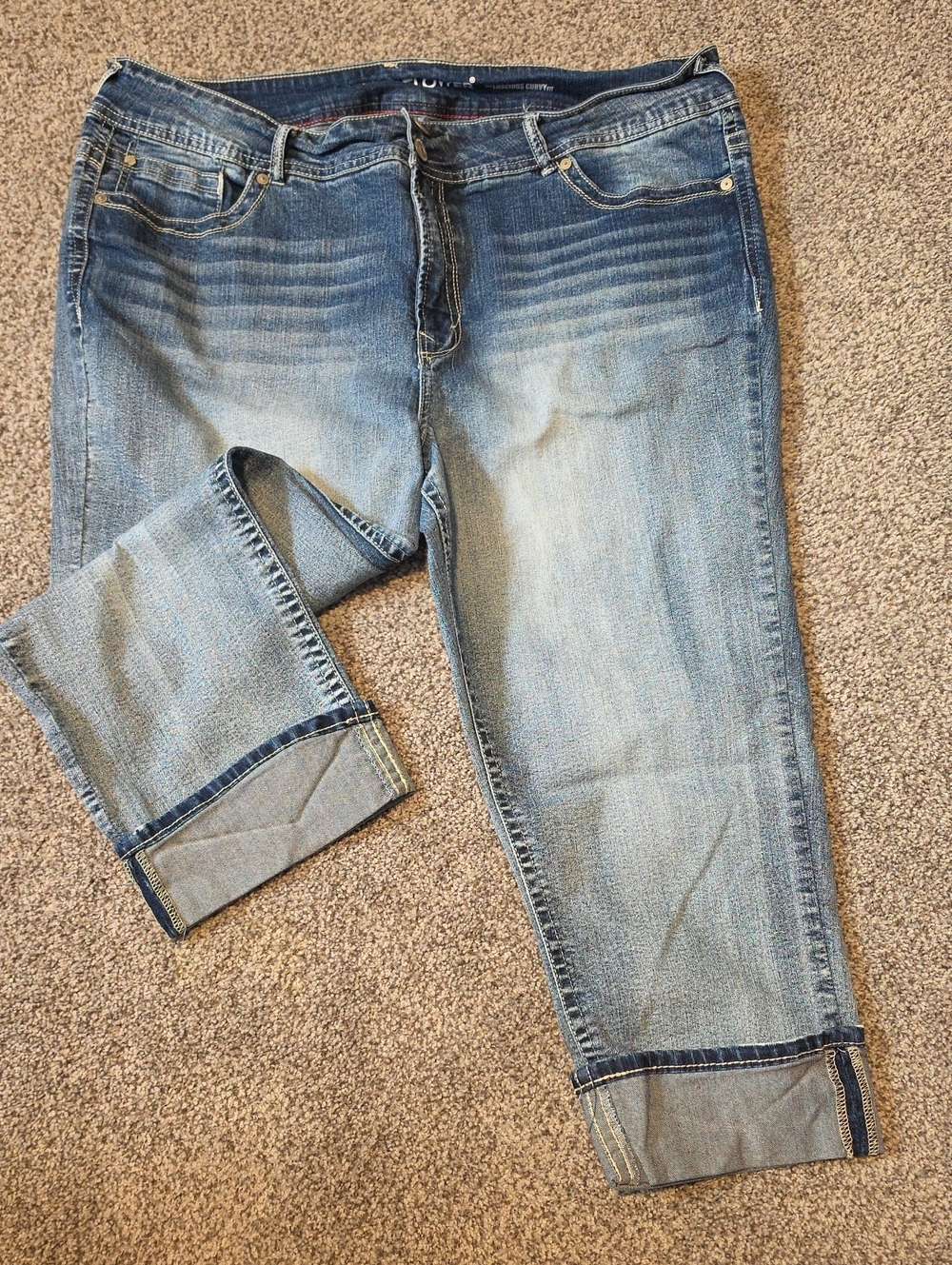 Women’s Light Blue Washed Denim Jeans Size 22